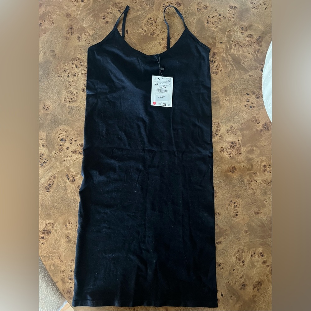 Zara Black Seamless Mini Dress - Picture 3 of 4